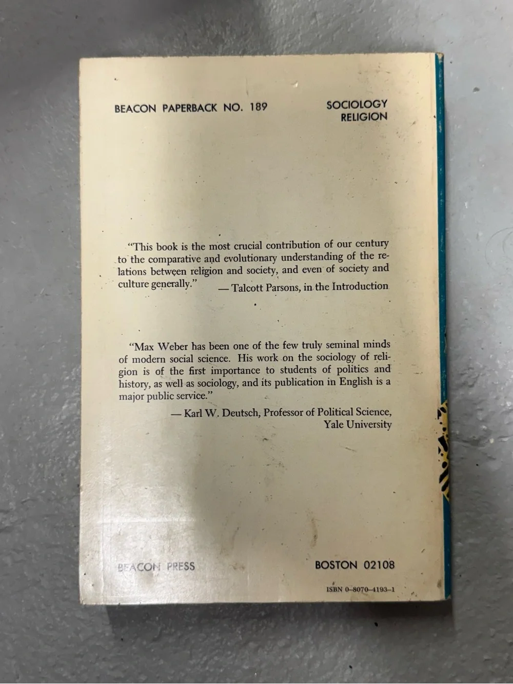 The Sociology of Religion Max Weber Beacon Press Paperback Sociology Philosophy